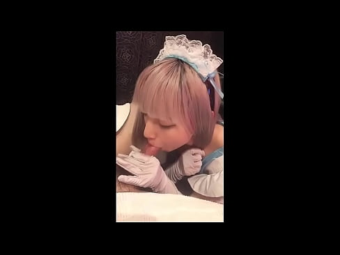 ❤️ Japonų dievaitis [mayuka], prancūzės tarnaitės kostiumas, 1 dalis, blowjob ir masturbacija su losjonu ❤ Šlapi prie mūsų ❌